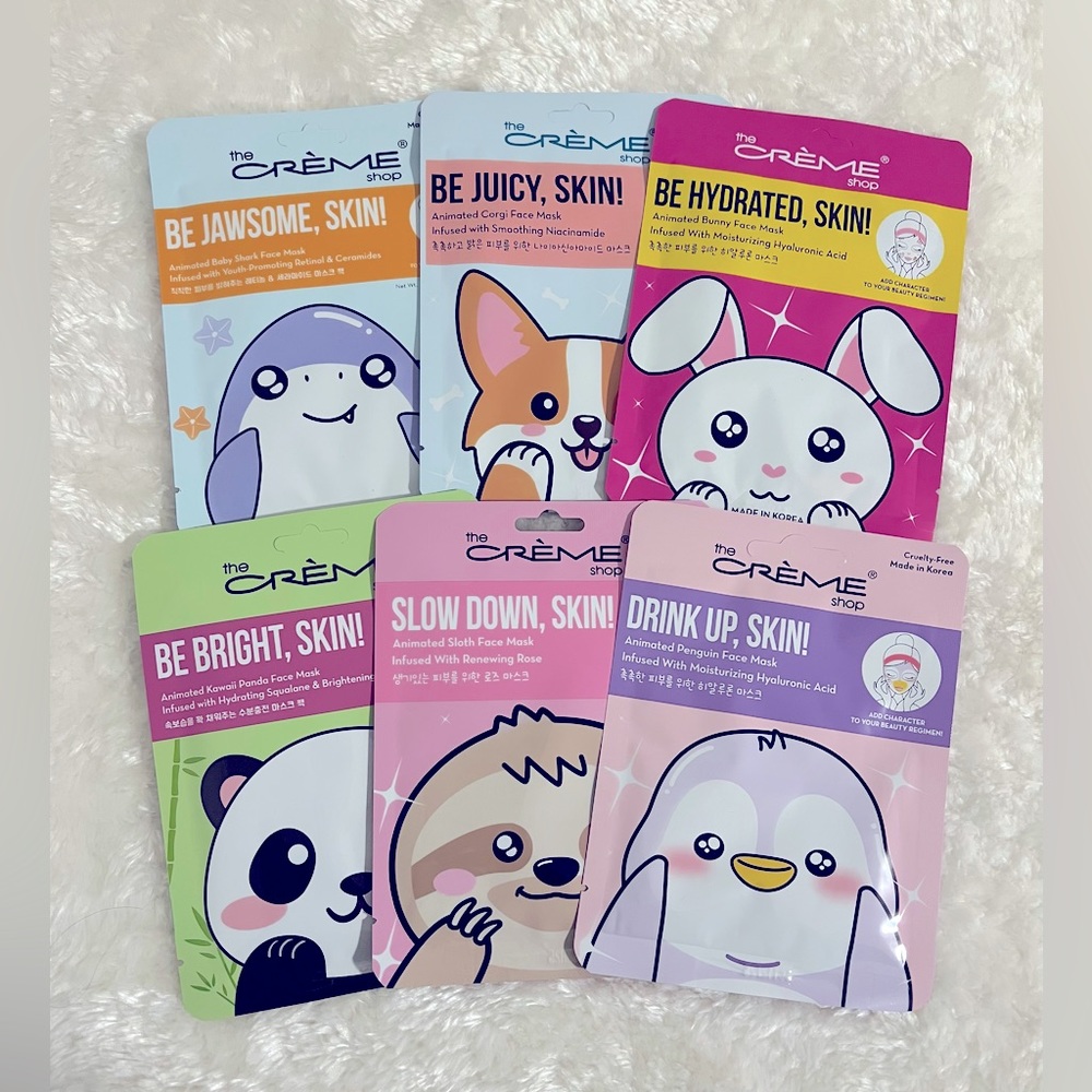 NEW The Creme Shop Animal Face Mask Bundle